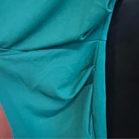 Miusol Emerald Green Sheath Dress Size 2 Side Roushing St. Patrick’s Day Green - Picture 2 of 8